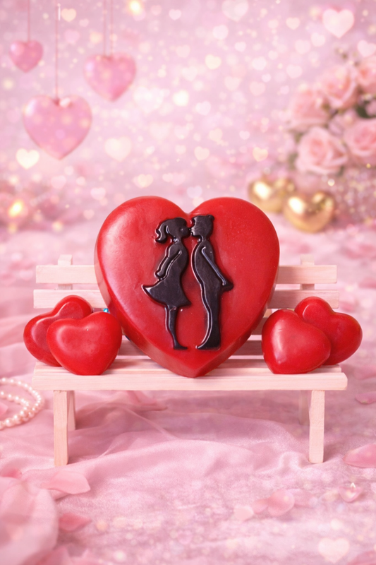 Valentine’s Couple Heart Soap