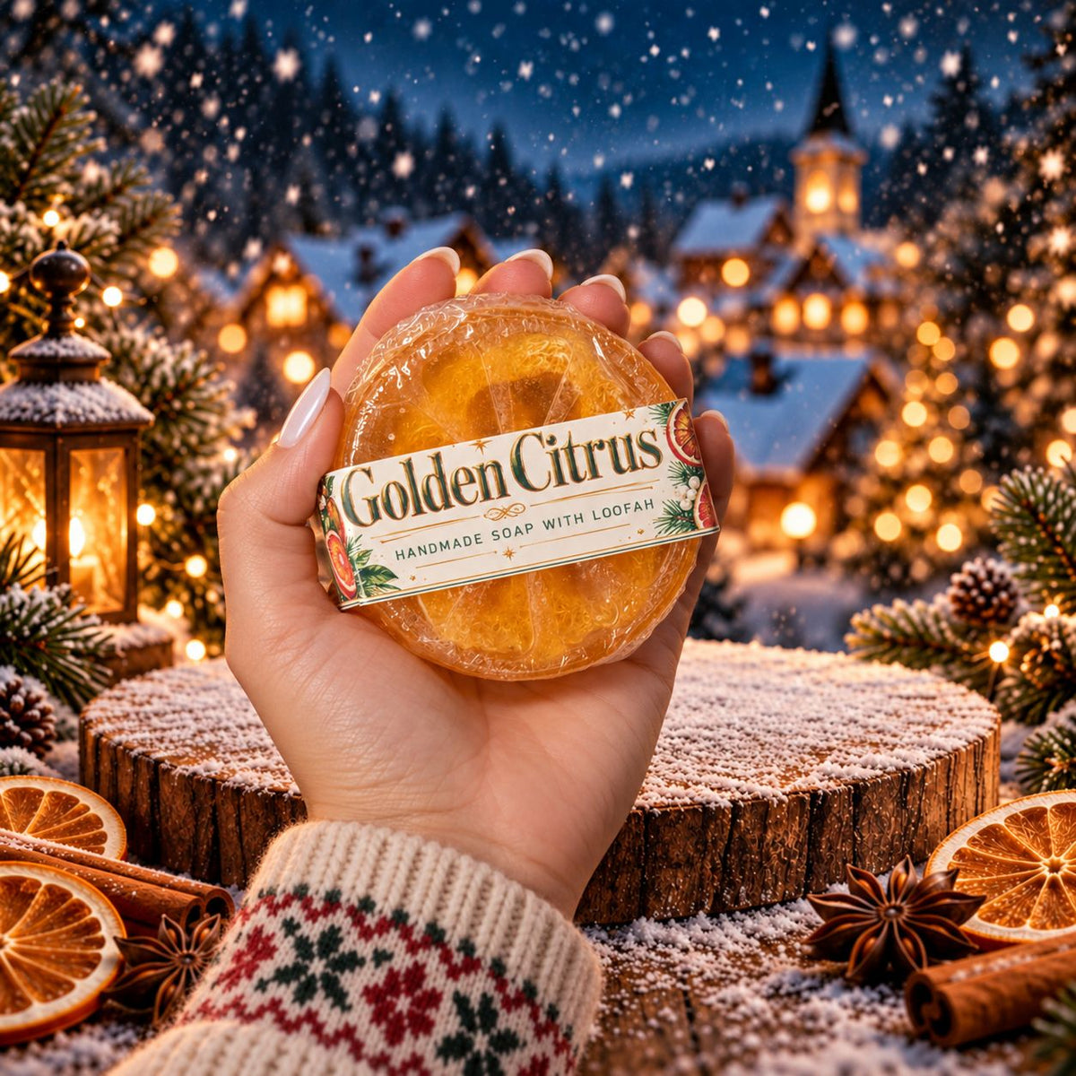Golden Citrus Loofah Soap